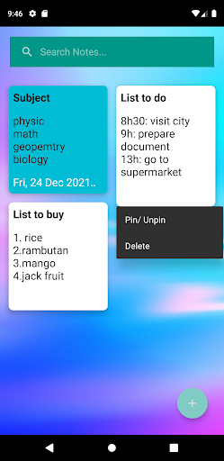 Notes Screen 2