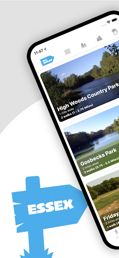 Android application Essex Walks screenshort