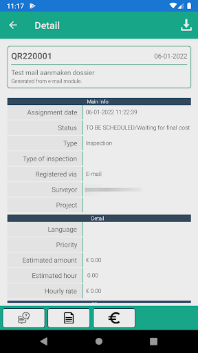 Android application BizzTime screenshort