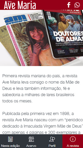 Revista Ave Maria Digital Screen 3
