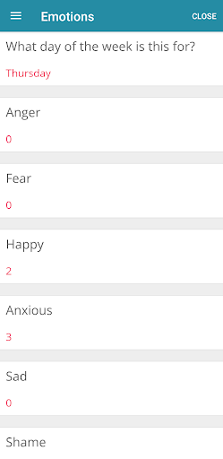 Adolescent DBT Diary Card Screen 3