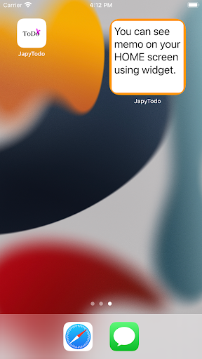 Android application Home screen note screenshort