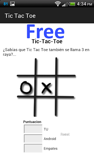 Tic Tac Toe Clasico Juego