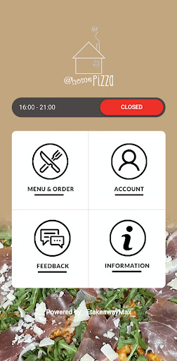 Android application @Home Pizza screenshort