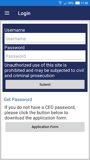 Android application CC AEO screenshort