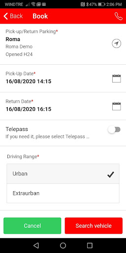 CCS Flexible Car Sharing Screen 2