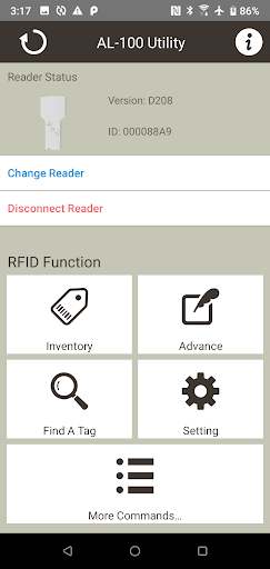 Android application AL-100 Utility screenshort