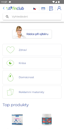 Android application Finclub screenshort