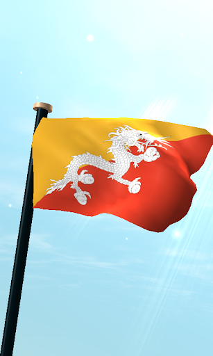 Android application Bhutan Flag 3D Live Wallpaper screenshort