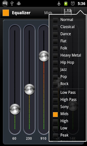AnEq Equalizer Screen 2