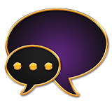 GO SMS Golden Vintage Purple icon