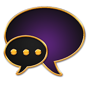 GO SMS Golden Vintage Purple