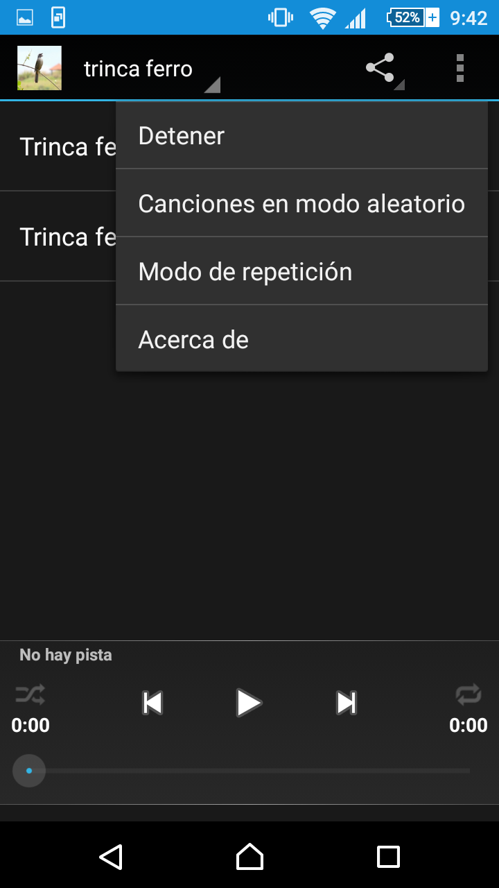 Android application Trinca ferro screenshort