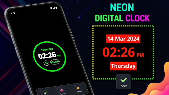 Neon Night Clock MOD (Premium Unlocked) 5