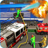Burning Metro Train-Emergency Fire Engine Driver