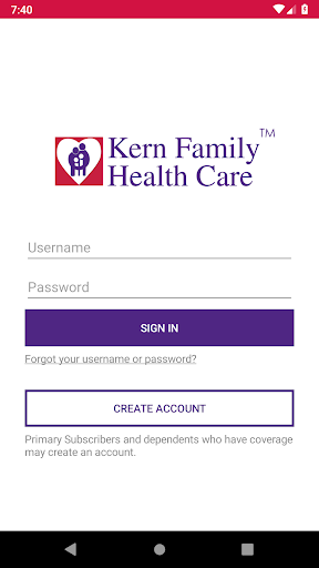 Android application Kern Family Health Care LINK screenshort