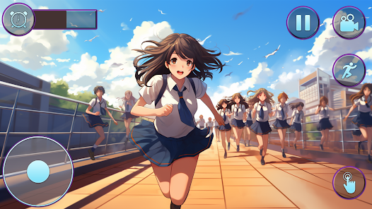 Anime High School Girl Sim 3D 1.0.0 APK + Мод (Unlimited money) за Android