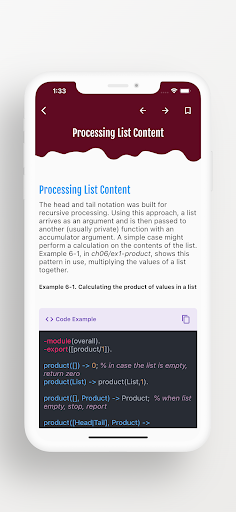 Screenshot of Learn Erlang Coding Offline