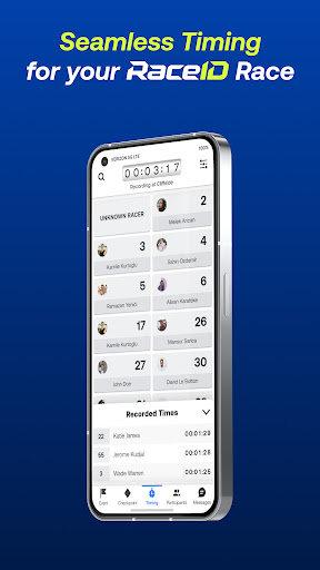 Android application RaceID Timing for Organizers screenshort