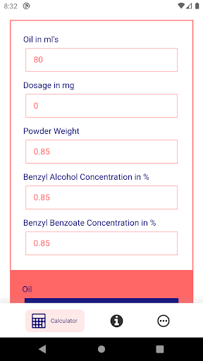 Android application Anabolic Steroid Calculator screenshort