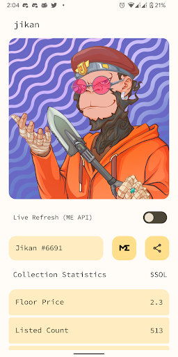NFT Widgets Screen 2
