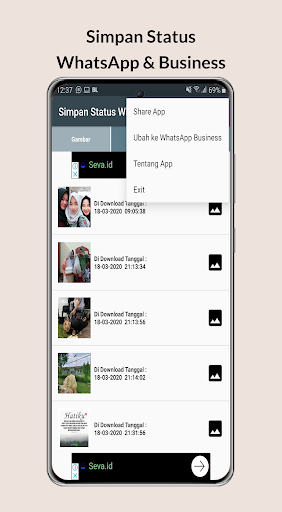 Menyimpan Status untuk WhatsAp Screen 2