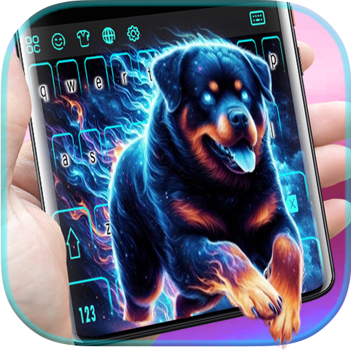 Rottweiler Dog Keyboard logo