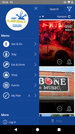 Android application Visit Clarksdale screenshort