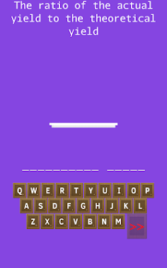 Chemistry Terms Hangman Test - Screenshot 1