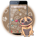 Cute Puppy Coffe Theme icon