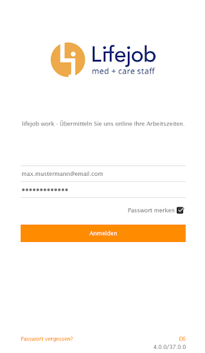 Android application lifejob work@app screenshort