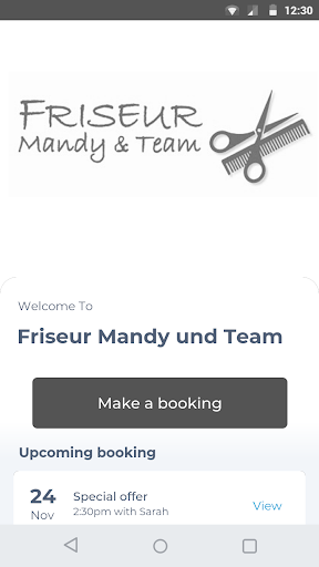 Android application Friseur Mandy und Team screenshort
