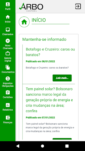Android application ARBO Online screenshort