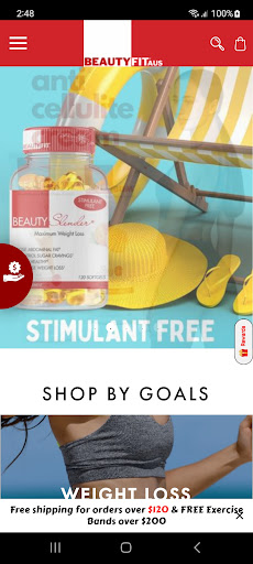 Android application BeautyFit shop Australia screenshort