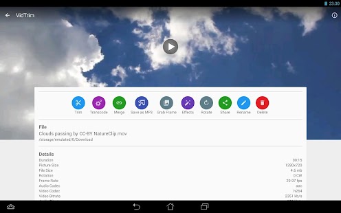 VidTrim - Videobearbeiter Screenshot
