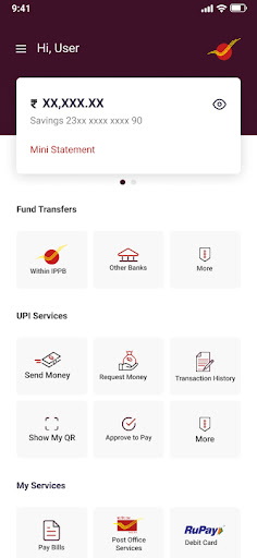 Android application IPPB Mobile Banking screenshort