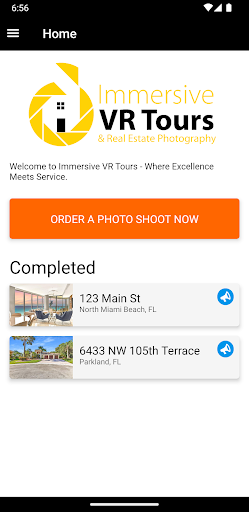 Android application Immersive VR Tours screenshort