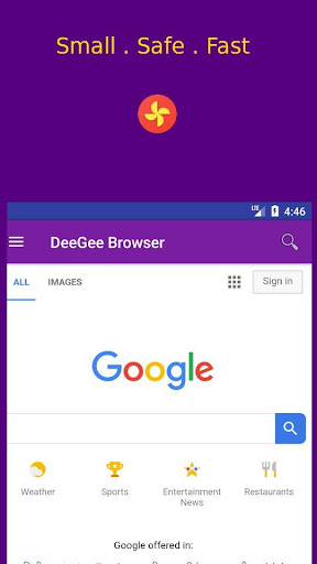 Android application DeeGee Lite Browser screenshort