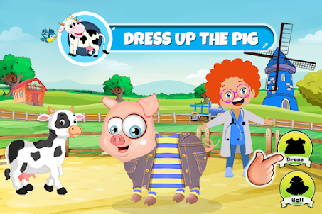 Kids Farm Animals Doctor Game