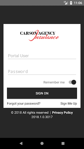 Android application Carson Agency Online screenshort