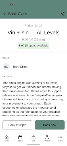 Motive Yoga Co. Screen 3