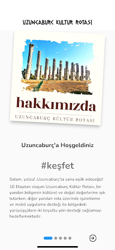 Android application Uzuncaburç Kültür Rotası screenshort