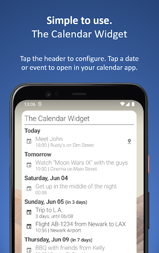 The Calendar Widget Screen 3