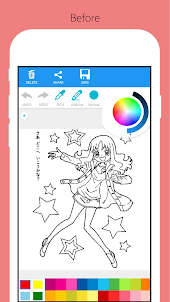 Download Kawaii Anime Girl ColoringBook App Free on PC (Emulator