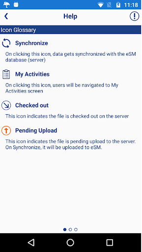 Android application eSM Mobile screenshort