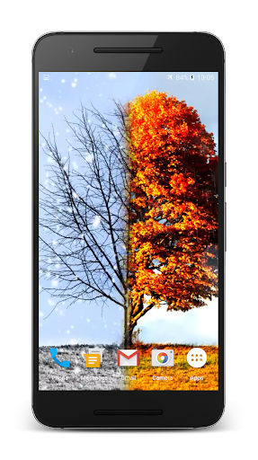 Android application Winter and Autumn 3D Wallpaper screenshort