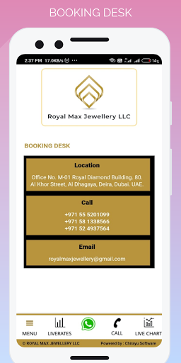 Android application Royal Max Jewellery screenshort