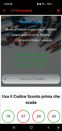 Android application LF Ferramenta Online screenshort