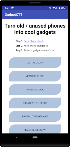 Android application GadgetQTT screenshort