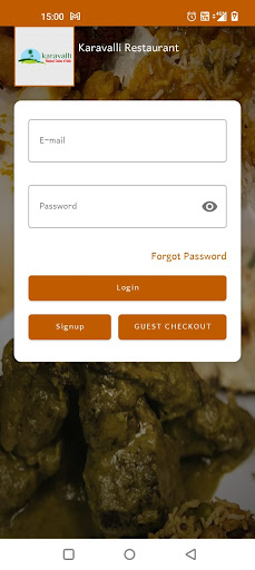 Android application Karavalli Restaurant screenshort